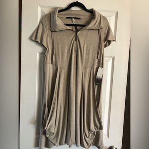 Kensie bone color drapery dress XL